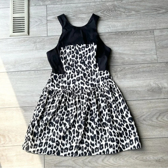 French Connection Leopard Print Racerback  Cocktail Dress - Picture 4 of 13